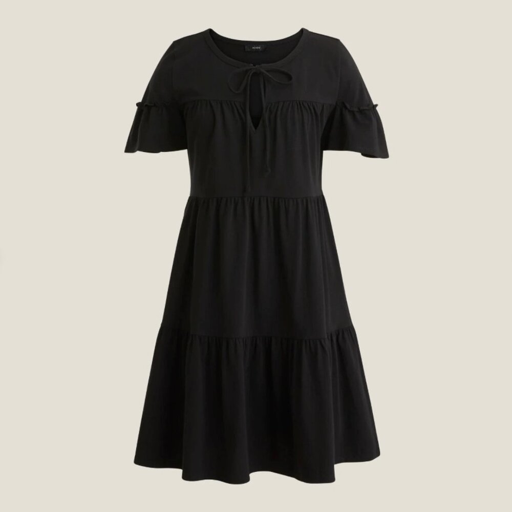 J.Crew Tiered Mini Dress Black – Size S